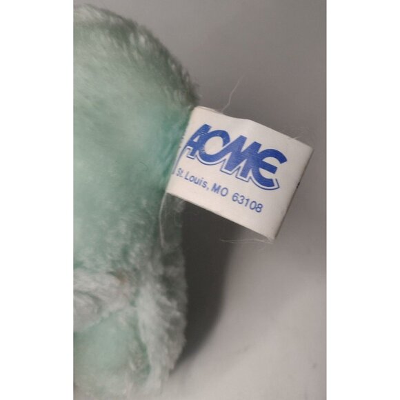 Acme 1983 Bassett Hound Dog Stuffed Animal Plush 8in Blue Vintage Derpy Hanging - Picture 5 of 5